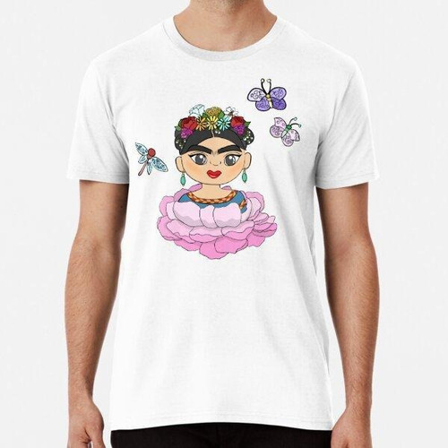 Remera Linda Frida Kahlo Peonía Mariposa Libélula Algodon Pr