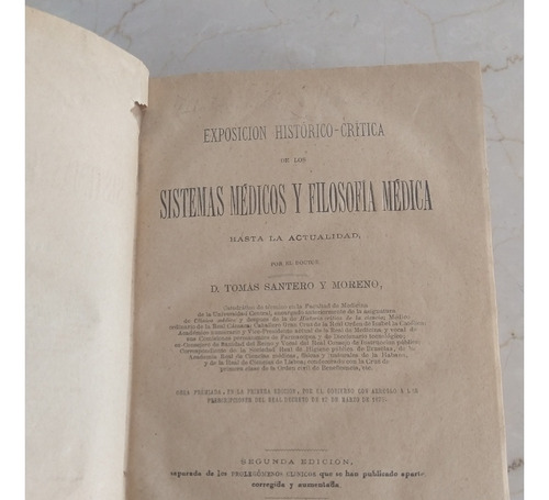 Exposicion Historico Critica Sistemas Medicos Santero 1884