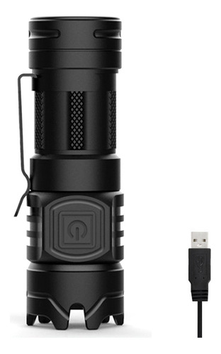 Focus F Aluminum Rechargeable Usb Strong Light Flashlight