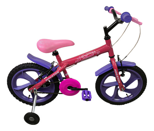Bicicleta Infantil Aro 16 Bloom Rosa Perola 4s 2023 Houston