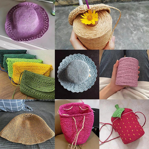 Fio De Papel De Ráfia Embrulhar De, Tecelagem E Bege