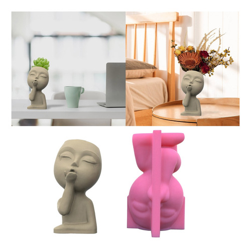 . Molde De Silicona Con Forma De Muñeca Con Rostro Humano,