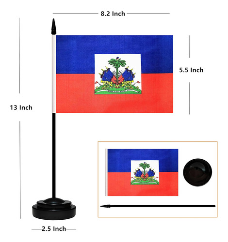 Set De Banderas P/ Escritorio Bclin De Paises, Haiti