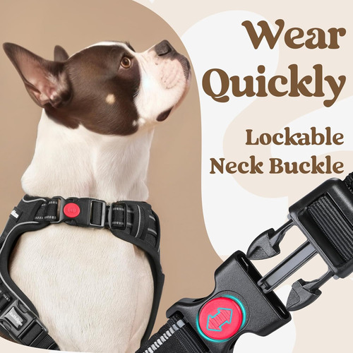Arnés Para Perro Grande Rabbitgoo, No Pull, Ajustable, L