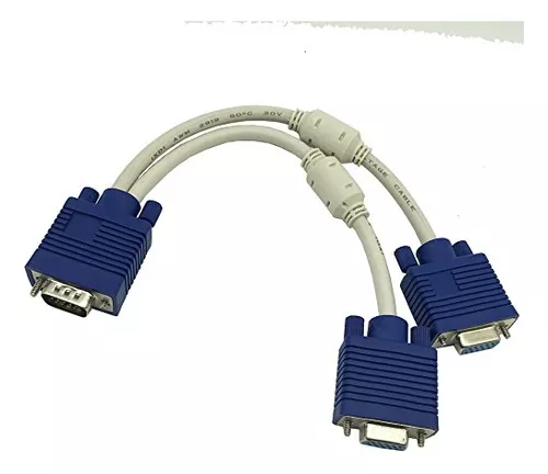 Cable divisor VGA de monitor dual Cable VGA Y Cable 1 macho a 2