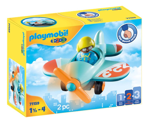 Playmobil 123 Piloto Avión Habilidades Motoras #71159