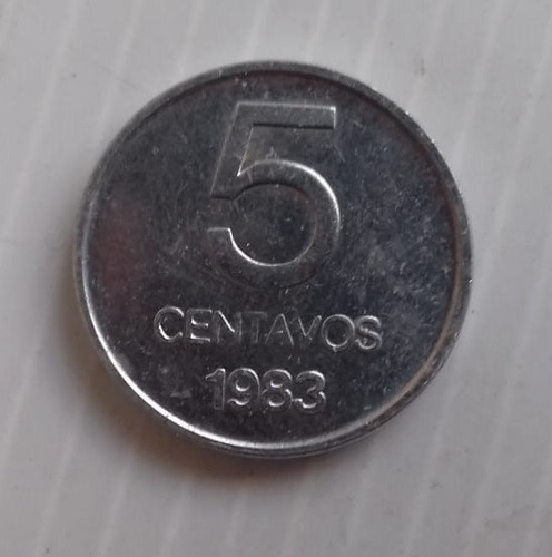 Argentina  5 Centavos Del Año 1983 Moneda De Aluminio Km#88