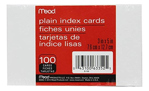 #63352 100ct 3x5 Index Card