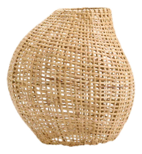 Abajur De Mesa De Bambu Tecido À Mão, Não Inclui S
