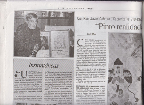 Atipicos Arte Uruguay Cabrerita Reportaje Pais Cultural 1994