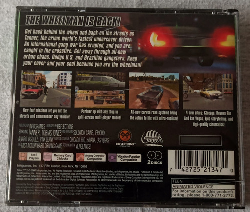 Driver 2 Greatest Hits Ps1 Playstation Original Físico (Usado)