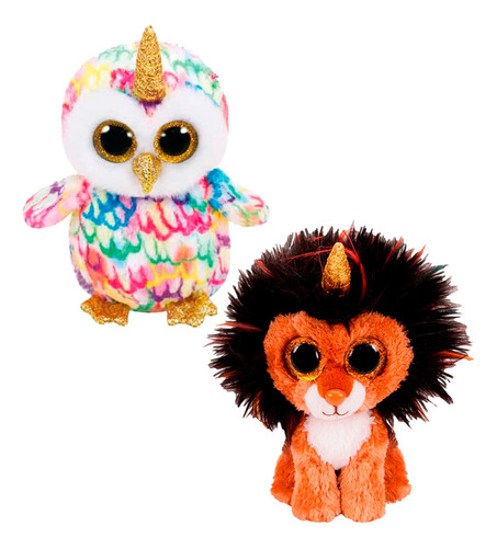 Unicornio Ty Beanie Boos Enchanted + Ramsey Combo X2 Peluche