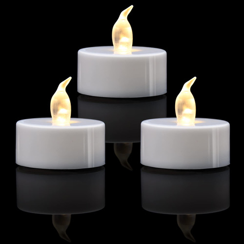 Paquete De Velas Led Parpadeantes Blanco Cálido 12 Unidades