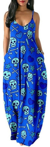 A Vestido De Playa Vestido Lencero Con Estampado De
