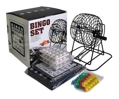 Bingo Familiar Juego De Mesa Profesional Con Bola Giratoria