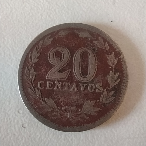 Antigua Moneda Níquel Argentina 20 Centavos 1906 Cj# 57