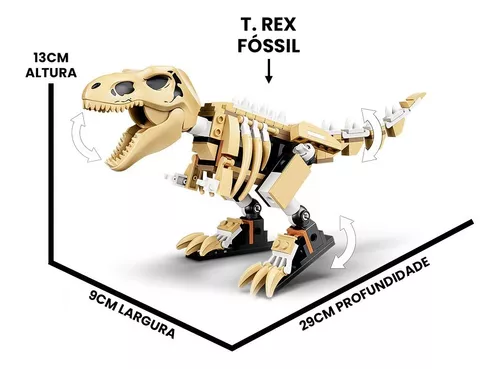 Lego Jurassic World Exposição Fóssil Do Dinossauro Rex 76940 na