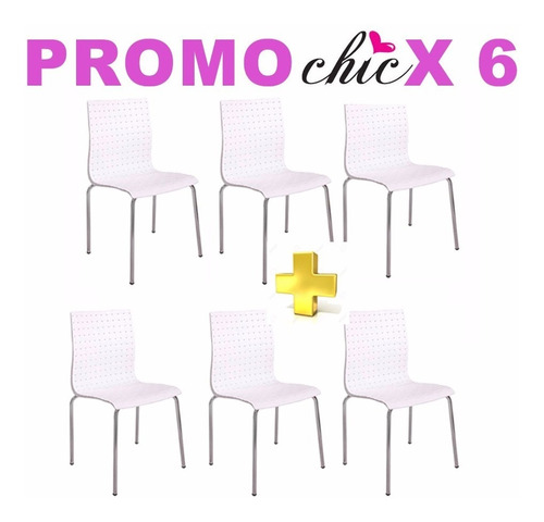 Sillas Blancas Promo X 6  Tiene Detalle Menor Armado Gratis