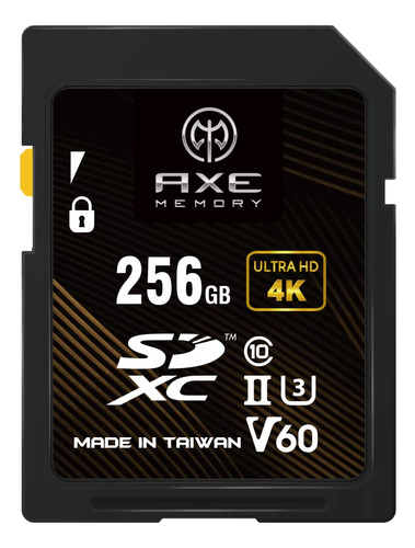 Tarjeta De Memoria Axe 256gb V60, 245mb/s Uhs-ii U3 4k