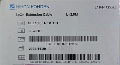 Slz106 Extension De Cable Para Spo2 Nihon Kohden Original