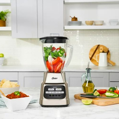 Oster Licuadora One-touch Plateada Con 2 Programas