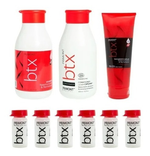 Kit Shampoo Mascara + Pack Primont Btx Tratamiento Con Botox