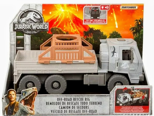 Remolque Rescate Todo Terreno Matchbox Jurassic World Mattel