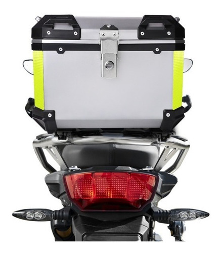 Imagen 3 de 9 de Caja Moto Top Case Abs Baul Trasero 35 L Con Respaldo