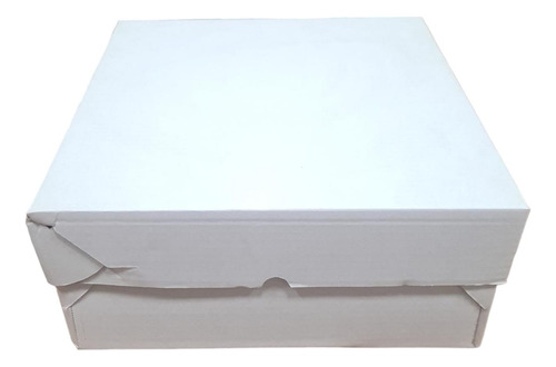 Caixa Quadrada Para Bolo E Torta Lisa Reforçada N°2 C/ 25 Un