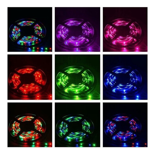 Loo Lámpara De Tira De Luz Led Rgb 20m Con Control Remoto Ir