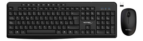 Teclado Y Mouse Inalambrico Kit Pc Tv Receptor Usb Oficina E