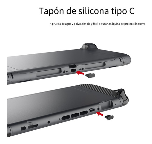 Dlsqkit Switch2: Tapones De Silicona + Adhesivos + Cubre Pol