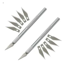 Comprar 2 Estilete Precisão Bisturi Artesanato Modelismo 12 Laminas