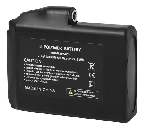 Bateria Recargable De Polimero De Litio De 7.4 V Y 3000 Mah,