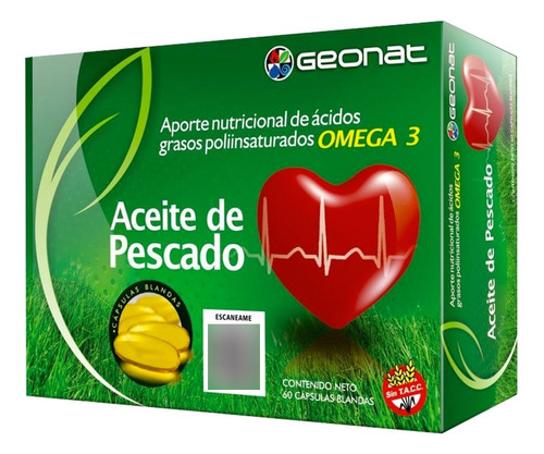 Geonat Aceite De Pescado Omega 3 Colesterol 60 Cápsulas