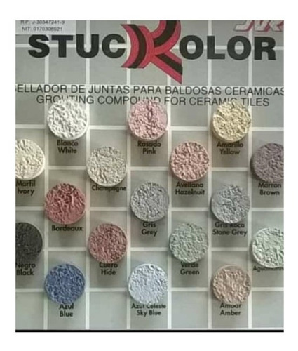 Stuckolor Varios Colores Carateo Para Ceramica/porcelanato 