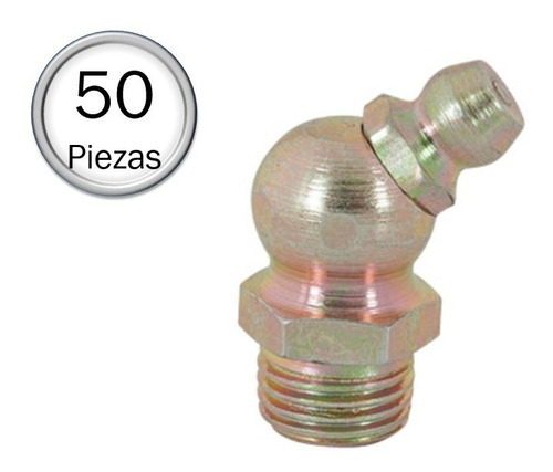 50 Graseras Codo De 45° Rosca De M10 X 1