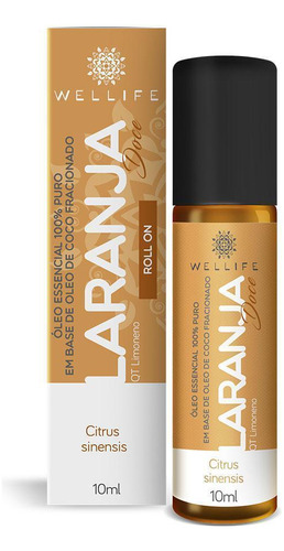 Wellife Óleo Essencial Roll On Laranja Doce 10 Ml