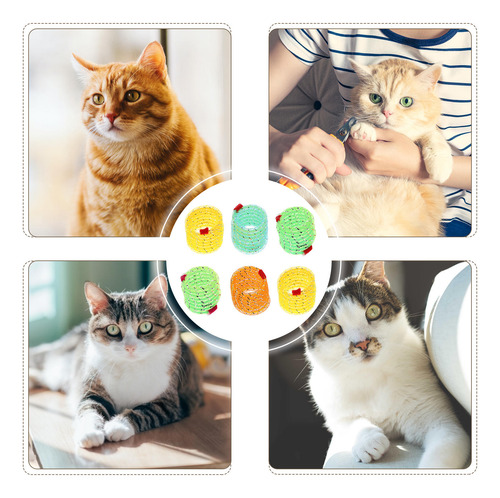 6 Divertidos Juguetes De Resorte Para Gatos, Gatitos, Espira