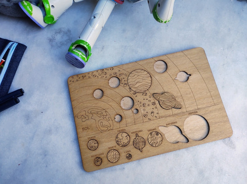 Imagen 4 de 4 de Sistema Solar De Madera Juego Didactico Infantil
