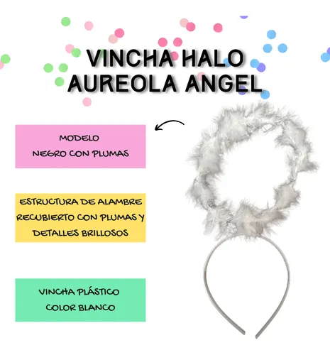 Vincha Halo Aureola De Angel Con Plumas