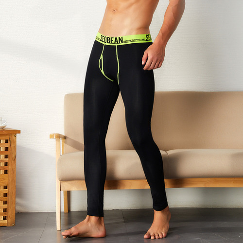 Leggings Deportivos Térmicos De Algodón Transpirables Con Es