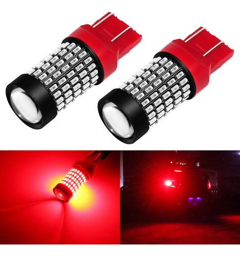 Super Bright 7440 7443 - Bombillas Led De Freno Traseras Roj