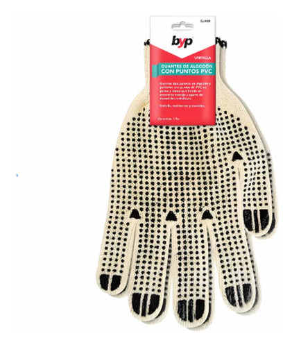 Guante De Algodon Con Puntos Pvc (unitalla Par) Byp