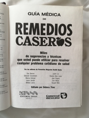 Libro Guía Médica De Remedios Caseros 