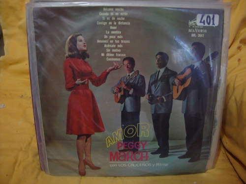 Vinilo Peggy March Con Los Cruceños Amor M3