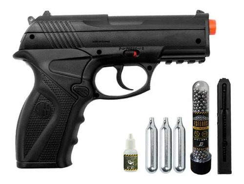 Pistola De Pressão Rossi C11 Esferas De Aço 4,5mm Co2 Airgun