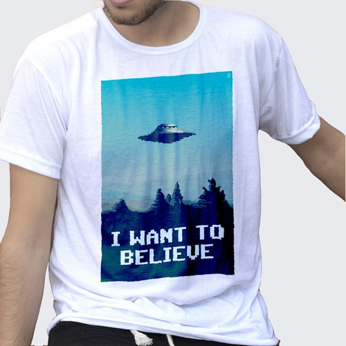 Remera  I Want To Believe  . X-files Sublimada