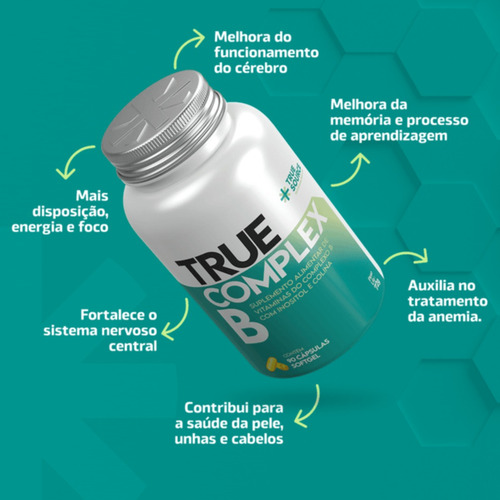 True Source Complexo B 90 Cápsulas Fómula Para Performance