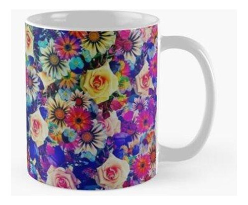 Taza Canasta De Rosas De Colores Calidad Premium